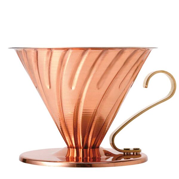 Gebraucht -Wie NEU- Hario V60 Kupfer-Tropfer für 1-4 Tassen Kaffee VDPR-02-CP