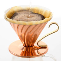Gebraucht -Wie NEU- Hario V60 Kupfer-Tropfer für 1-4 Tassen Kaffee VDPR-02-CP