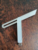 Gebraucht - Sehr GUT- Shinwa 33919 Schmiege Schiebewinkel SB-8 – 8 Zoll 200 mm aus Edelstahl