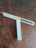 Gebraucht - Sehr GUT- Shinwa 33919 Schmiege Schiebewinkel SB-8 – 8 Zoll 200 mm aus Edelstahl