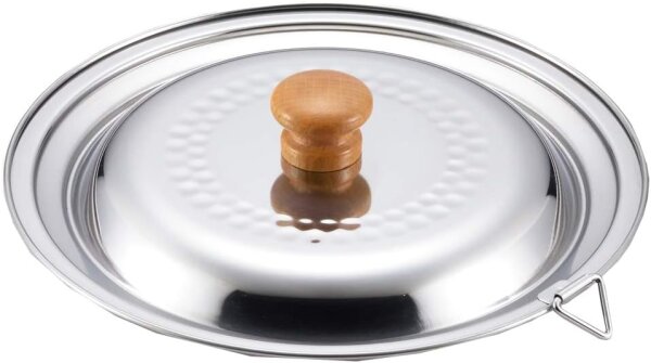 Yoshikawa Yukihira Deckel aus Edelstahl YH9498 – Passend für verschiedene Größen (18-20cm Ø222 x 43 (mm)), Made in Japan