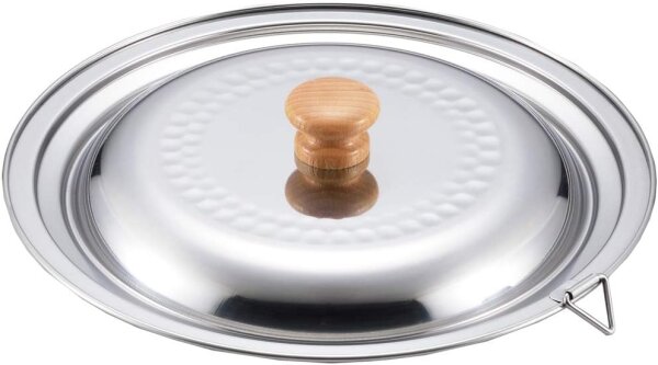 Yoshikawa Yukihira Deckel aus Edelstahl YH9499 – Passend für verschiedene Größen (20-22cm Ø244 x 44 (mm)), Made in Japan