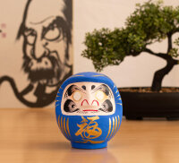 Gebraucht -Wie NEU- Tierra Zen KP66 Blaues traditionelles Daruma - Akademischer Erfolg 12 cm