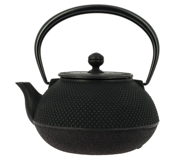 IWACHU Nanbu Tekki Arare Japanische Gusseisen Teekanne mit Filter und Traditionelles Design 1200 ml schwarz TT11085BK