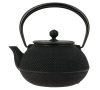 IWACHU Nanbu Tekki Arare Japanische Gusseisen Teekanne mit Filter und Traditionelles Design 1200 ml schwarz TT11085BK