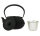 IWACHU Nanbu Tekki Arare Japanische Gusseisen Teekanne mit Filter und Traditionelles Design 1200 ml schwarz TT11085BK