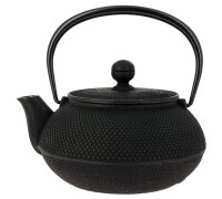 IWACHU Nanbu Tekki Arare Japanische Gusseisen Teekanne mit Filter und Traditionelles Design 650 ml schwarz TT12002BK 1