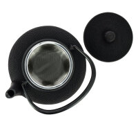 IWACHU Nanbu Tekki Arare Japanische Gusseisen Teekanne mit Filter und Traditionelles Design 650 ml schwarz TT12002BK 1