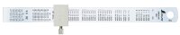 Shinwa 76751 Edelstahlmaßstab 15 cm mit Stopper