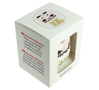 Tierra Zen KP14 Weißes traditionelles Daruma - Liebe groß 9,5 cm
