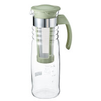 Gebraucht - Sehr GUT- Hario Mizudashi Cold Brew Tee-Bottle 1200 ml Rauchgrün Japanische Eistee-Karaffe (HCC-12-SG)