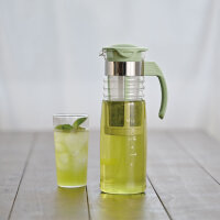 Gebraucht - Sehr GUT- Hario Mizudashi Cold Brew Tee-Bottle 1200 ml Rauchgrün Japanische Eistee-Karaffe (HCC-12-SG)