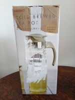 Gebraucht - Sehr GUT- Hario Mizudashi Cold Brew Tee-Bottle 1200 ml Rauchgrün Japanische Eistee-Karaffe (HCC-12-SG)