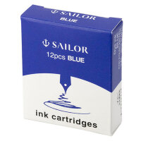 SAILOR Jentle Ink Cart mit 12 Patronen pro Schachtel Blau...