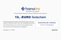 Hanairo.de Gutschein 10 EUR